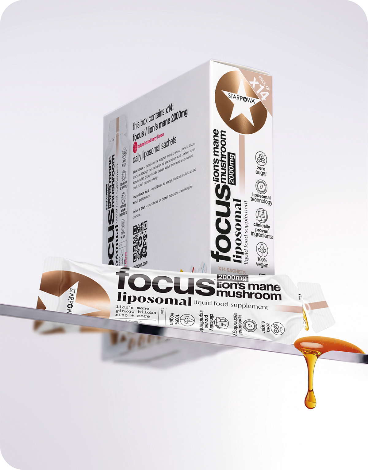 Focus Lion's Mane 2000mg Liquid Liposomal