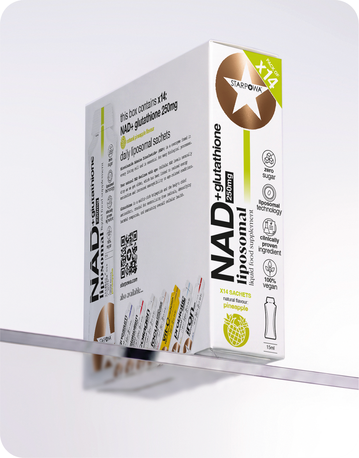 Nad+ Glutathione 250mg Liquid Liposomal - Bundle
